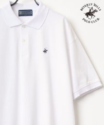LAZAR(ラザル)/【Lazar】BEVERLY HILLS POLO CLUB/ビバリーヒルズポロクラブ ビッグシルエット カノコ ワンポイント 刺繍 ポロシャツ/ホワイト
