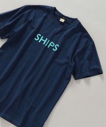 SHIPS MEN(シップス　メン)/SHIPS: ロゴ エンブロイダリー Tシャツ/コバルトブルー