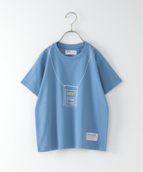 ikka kids(イッカ　キッズ)/【キッズ】パスケースモチーフTシャツ（100〜160cm）/ブルー