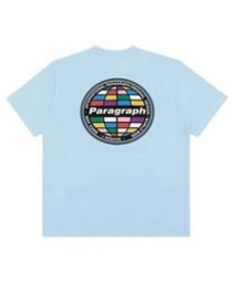 VENCE　EXCHANGE(ヴァンス　エクスチェンジ)/パラグラフバックロゴカラープリントTシャツ/ライトブルー