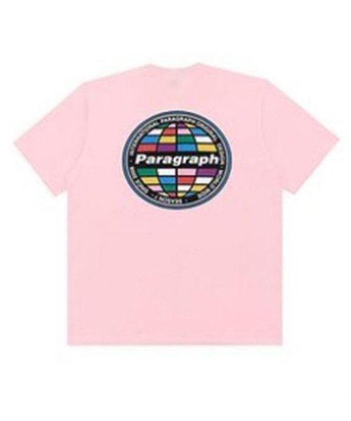 VENCE　EXCHANGE(ヴァンス　エクスチェンジ)/パラグラフバックロゴカラープリントTシャツ/ピンク