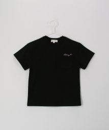 ROPE' PICNIC　KIDS(ロぺピクニックキッズ)/胸ポケットヘビロテ半袖Tシャツ/ブラック（01）