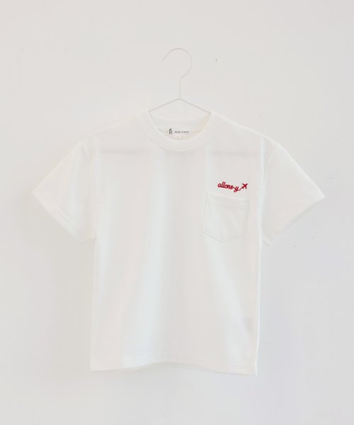 ROPE' PICNIC　KIDS(ロぺピクニックキッズ)/胸ポケットヘビロテ半袖Tシャツ/オフホワイト（15）
