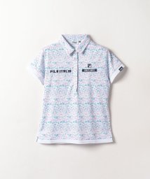 FILA GOLF(フィラゴルフ（レディース）)/ハンソデ シャツ ガラ/ホワイト