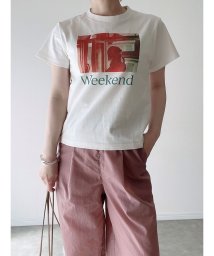 MEKKE(メッケ)/Weekend プリントTシャツ（低身長向け）/ホワイト