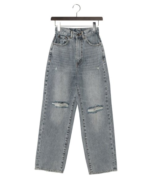 ヒザダメージ加工デニムパンツ 低身長向け メッケ Mekke Magaseek