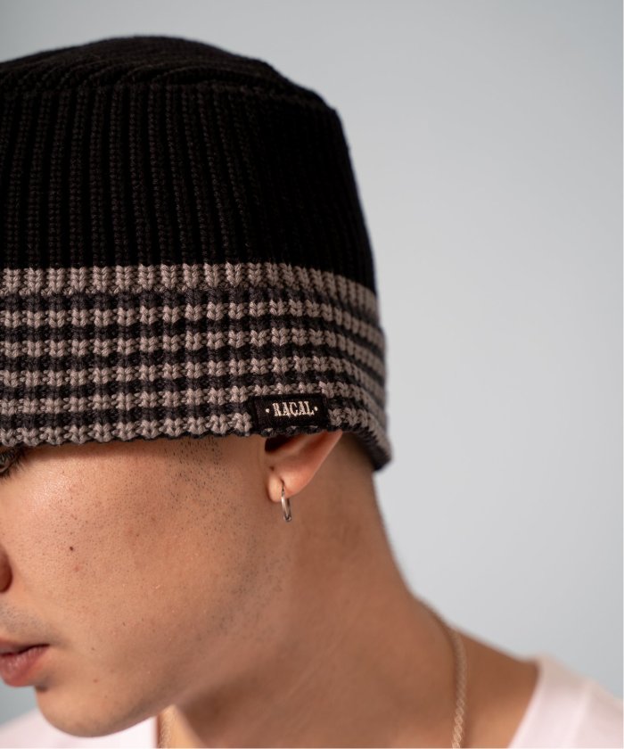 RACAL ラカル】 Border knit bucket hat(504700364) ジョイントワークス(JOINT WORKS)  MAGASEEK