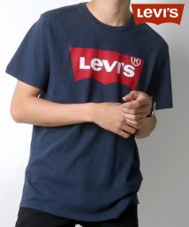 marukawa shonan(marukawa shonan)/【Levi's/リーバイス】 バットウイング ロゴ 半袖Tシャツ メンズ レディース /17783 アメカジ ワーク シンプル バットウイング ユニセックス/ネイビー