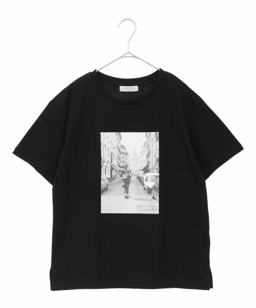 comfy Couture(コンフィー クチュール)/【洗濯機で洗える】フォトプリントTシャツ/ブラック