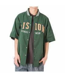 MAC HOUSE(men)(マックハウス（メンズ）)/VISION STREET WEAR ヴィジョンストリートウェア カレッジスタシャツ 2505017－A/グリーン