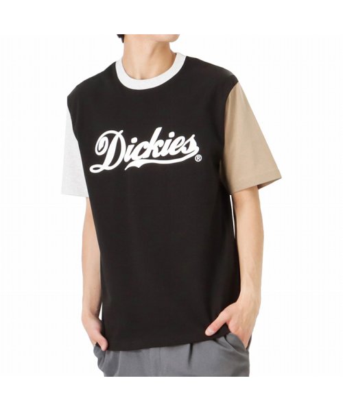 MAC HOUSE(men)(マックハウス（メンズ）)/Dickies ディッキーズ ロゴプリント半袖Tシャツ 2278－1434/ブラック