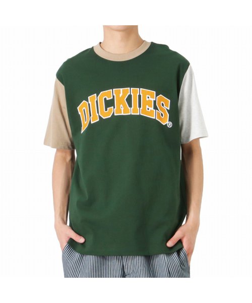 MAC HOUSE(men)(マックハウス（メンズ）)/Dickies ディッキーズ ロゴプリント半袖Tシャツ 2278－1434/グリーン