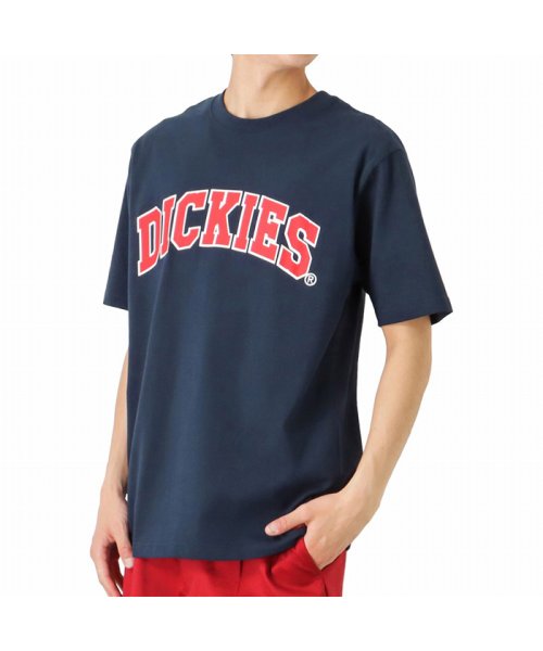 MAC HOUSE(men)(マックハウス（メンズ）)/Dickies ディッキーズ ロゴプリント半袖Tシャツ 2278－1434/ネイビー