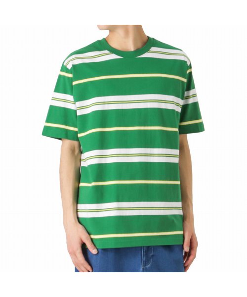 MAC HOUSE(men)(マックハウス（メンズ）)/Dickies ディッキーズ マルチボーダー半袖Tシャツ 2278－1437/グリーン