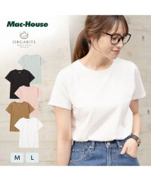 MAC HOUSE(women)(マックハウス（レディース）)/ORGABITS オーガビッツ ライトウエイトクルーネックTシャツ EOBCS22010/ホワイト