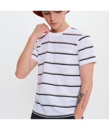ＡＩＧＬＥ MEN(エーグル　メンズ)/MIJ マルチボーダー ポケット 半袖Tシャツ/ホワイト