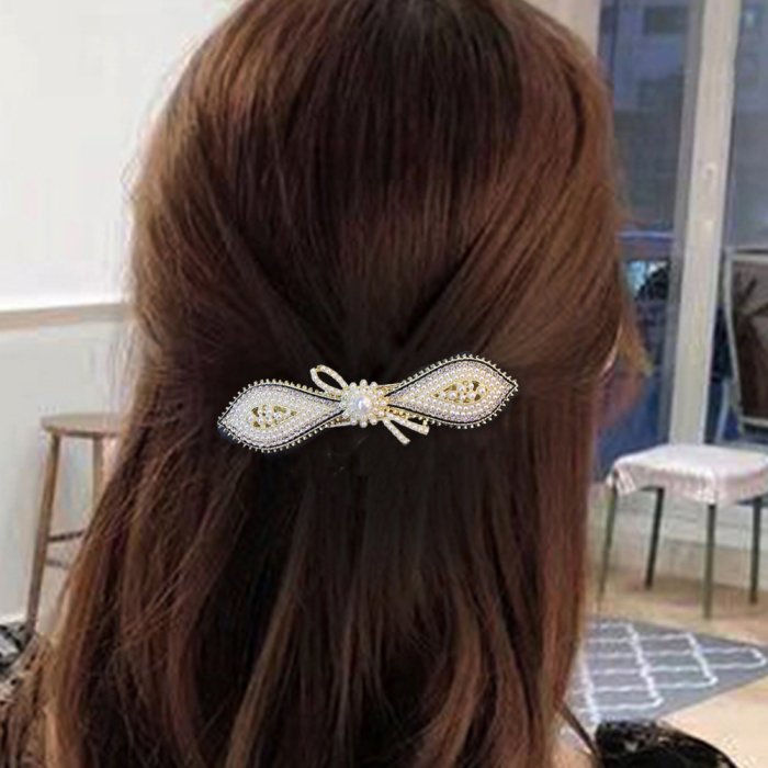 ミニヘアバレッタ 立体リボン シルバー ヘアピン ヘアクリップ かわいい 産量型 最大52 Off