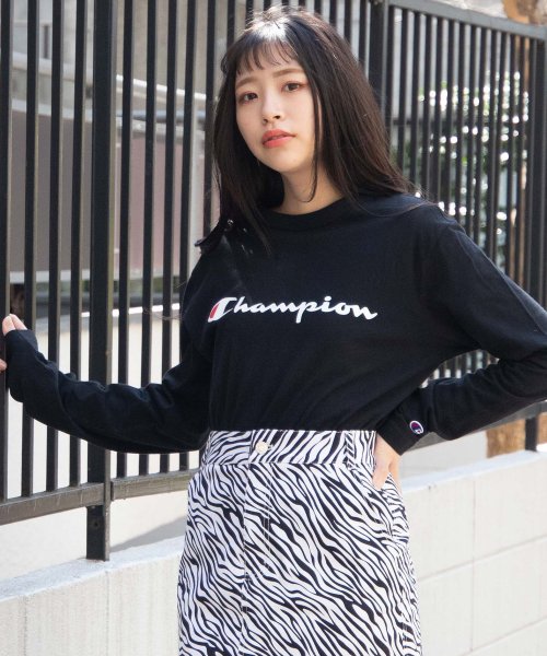 セール Champion チャンピオンロゴロングスリーブtシャツ ウィゴー Wego Magaseek