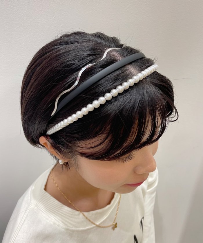 Wego リボン ヘアバンド 白 黒 国内外の人気 ヘアバンド