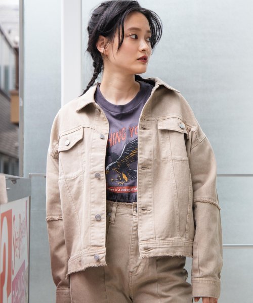 セール ウィゴー Wego フリンジデニムジャケット Magaseek