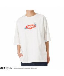 MAC HOUSE(men)(マックハウス（メンズ）)/Smurf スマーフ 刺繍オーバーTシャツ 2515031－A/ホワイト