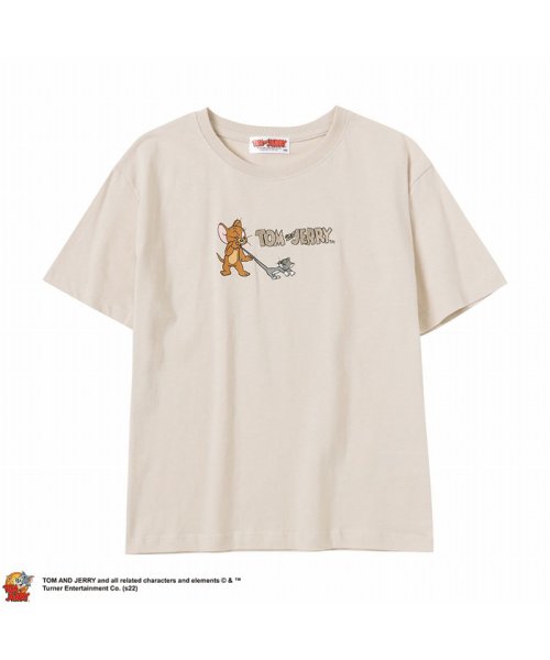 MAC HOUSE(kid's)(マックハウス（キッズ）)/Tom and Jerry ワンポイントTシャツ 335147201/ベージュ
