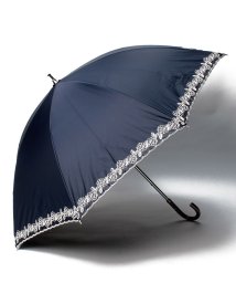 LANVIN Collection(umbrella)(ランバンコレクション（傘）)/晴雨兼用日傘　”ローズオーガンジーカットワーク”/ネイビー