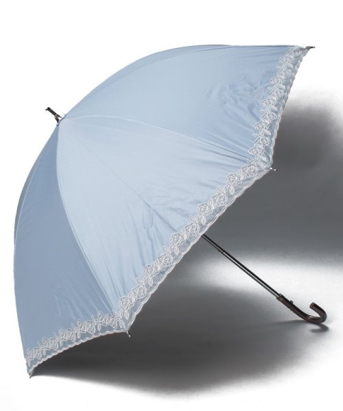 LANVIN Collection(umbrella)(ランバンコレクション（傘）)/晴雨兼用日傘　”ローズオーガンジーカットワーク”/グレー