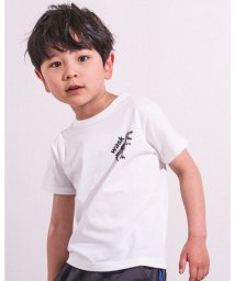 WASK(ワスク)/【 接触冷感 】 恐竜 化石 ツイン ロゴ プリント 天竺 Tシャツ（100~1/オフホワイト