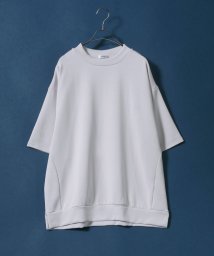 ANPAS(ANPAS)/【ANPAS】シルケットポンチ ビッグシルエット モックネック 5分袖 Tシャツ トレーナー/ライトグレー