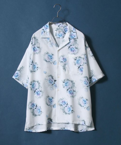 ANPAS(ANPAS)/【ANPAS】Total Pattern Print Oversized Open Collar Shirt/オーバーサイズ 総柄 オープンカラーシャツ/柄A