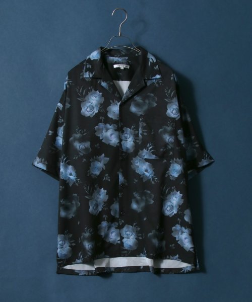 ANPAS(ANPAS)/【ANPAS】Total Pattern Print Oversized Open Collar Shirt/オーバーサイズ 総柄 オープンカラーシャツ/柄B