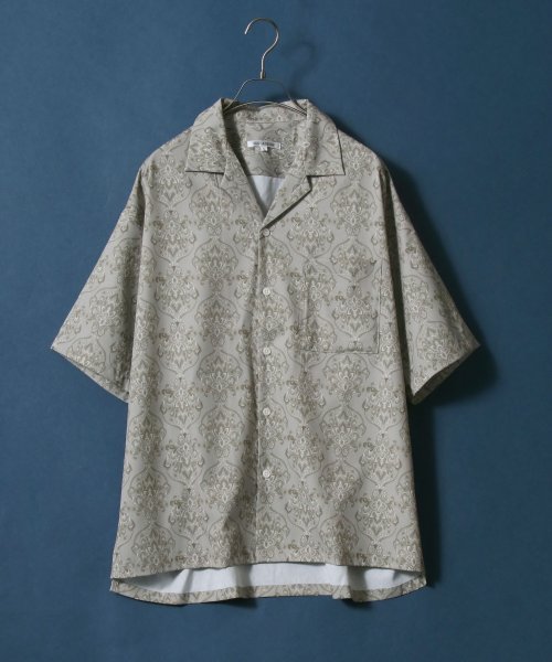 ANPAS(ANPAS)/【ANPAS】Total Pattern Print Oversized Open Collar Shirt/オーバーサイズ 総柄 オープンカラーシャツ/柄E