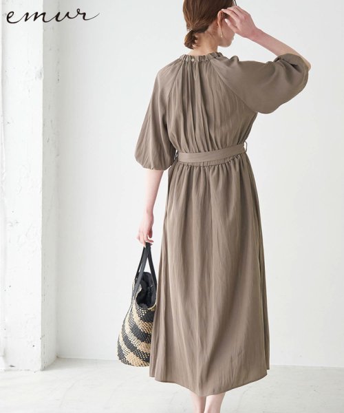 Emur ギャザーカラーワンピース ロペピクニック Rope Picnic Magaseek