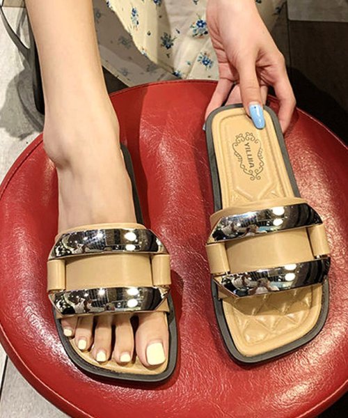 セール サンダル レディース スリッパ 履きやすい フラットサンダル ミュール 美脚 ぺたんこ 夏サンダル ショッピングゴー Shoppinggo Magaseek