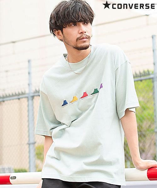 Converse カラフルシューズ発泡プリントクルーネック半袖tシャツ コンバース Tシャツ メンズ ブランド おしゃれ カジュアル 半袖 スニーカー 発泡 プ エスビーセレクト Sb Select Magaseek