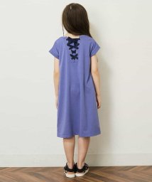 a.v.v(KID'S)(アー・ヴェ・ヴェキッズ)/[140－150]バックレースアップTシャツワンピース/ブルー