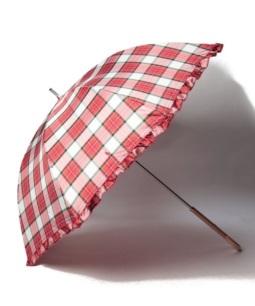 POLO RALPH LAUREN(umbrella)(ポロラルフローレン（傘）)/傘　”チェックフリル”/ホワイト