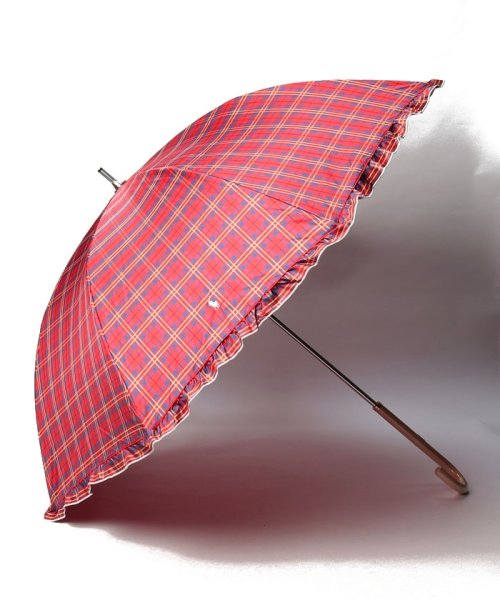 POLO RALPH LAUREN(umbrella)(ポロラルフローレン（傘）)/傘　”チェックフリル”/レッド
