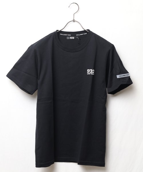 ar/mg(エーアールエムジー)/【73】【12234J】【it】【SY32 by SWEET YEARS】BOX LOGO BACK PRINT TEE/ブラック