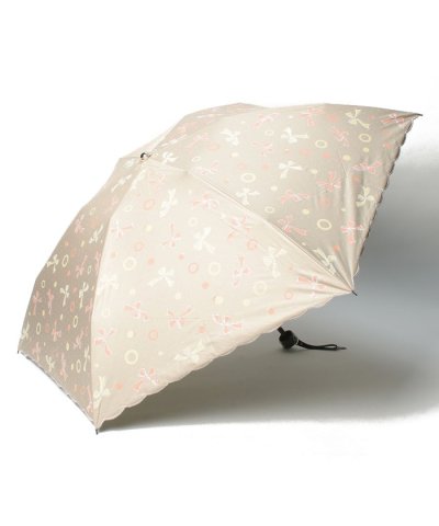 晴雨兼用折りたたみ日傘　スカラ刺繍
