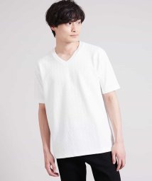 MK homme(エムケーオム)/ヘリンボーンＴシャツ/ホワイト