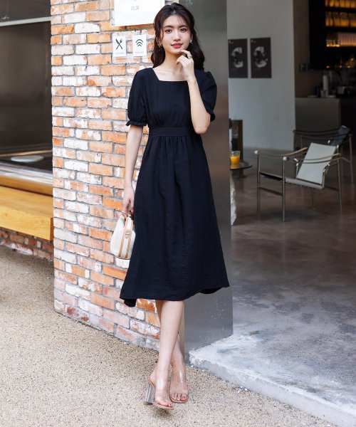 セール パフスリーブワンピース 半袖 レディース ワンピース 無地 スクエアネック ボリューム袖 可愛い アミュレット Amulet Magaseek セール パフスリーブワンピース 半袖 レディース ワンピース 無地 スクエアネック ボリューム袖 可愛い アミュレット Amulet Magaseek