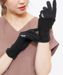 mili an deni(ミリアンデニ)/手袋 スマホ対応 抗菌手袋 レディース ワンポイント 刺繍/ブラック