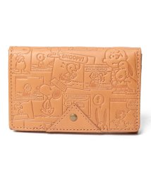 SNOOPY Leather Collection/SNOOPY/スヌーピー/ヴィンテージコミック柄名刺入れ/本革/502940279