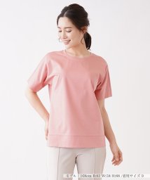 Leilian(レリアン)/クルーネックTシャツ【my perfect wardrobe】/ローズピンク