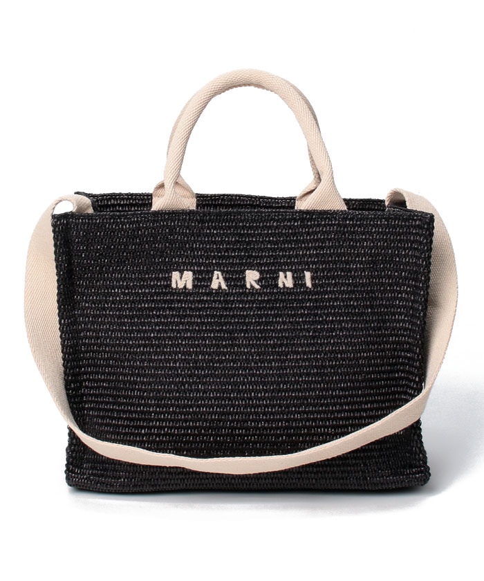 【MARNI】マルニ ラフィア製 スモールトートバッグ 