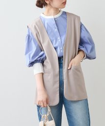 NICE CLAUP OUTLET(ナイスクラップ　アウトレット)/【natural couture】ちょっと大人なマニッシュベスト/モカ