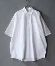 SITRY(SITRY)/★【SITRY】Oversize Drop shoulder broadcloth shirt/オーバーサイズ ドロップショルダー ブロード 半袖シャツ メンズ/ホワイト