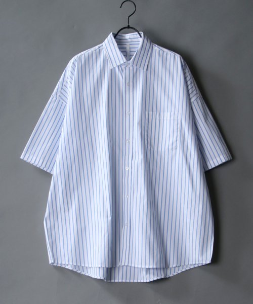 SITRY(SITRY)/★【SITRY】Oversize Drop shoulder broadcloth shirt/オーバーサイズ ドロップショルダー ブロード 半袖シャツ メンズ/オフホワイト
